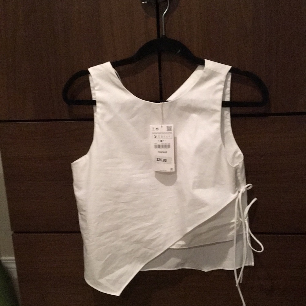 Zara cotton cropped top